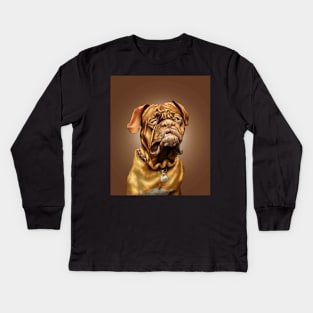 French Mastiff Dog Portrait Kids Long Sleeve T-Shirt